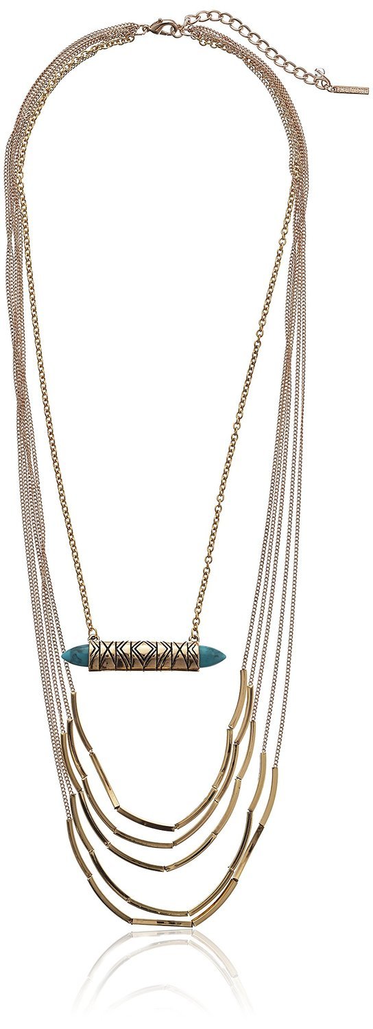 Steve Madden "Color War" Bullet Bead Multi-Row Necklace 28" + 3' Extender  - $49.99