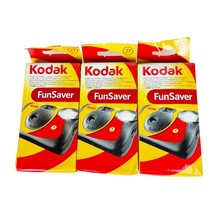 3 Pack KODAK Fun Saver 35mm Single Use Disposable Camera Flash 27 Exposure 07/21 - £43.42 GBP