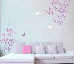 Wall Stencils Clematis Vine 3pc kit, Easy DIY Wall decor with stencils - $39.95