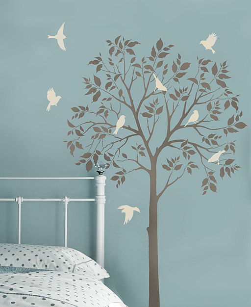 Primary image for Large Tree and Birds Stencil- DIY Reusable Stencils Better than Decals