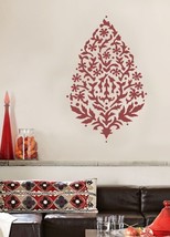 Large Stencil Paisley Sari, DIY Reusable stencils for wall decor - $34.95