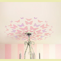 Stencil Butterfly Medallion, Nursery ceiling, DIY Reusable stencils - $39.95