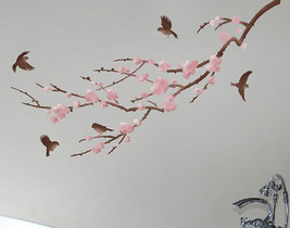 Stencil for Walls Sakura and Birds - Reusable stencils better than Wall ... - $44.95