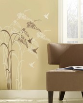 Hummingbird stencil Happy Hour, Reusable wall stencils not Decals - $39.95