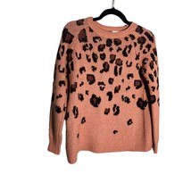 Isabel Maternity Ingrid &amp; Isabel Maternity Size Xs Brown Leopard Print Sweater - £13.21 GBP