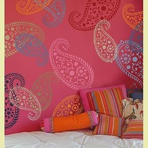 Stencil Vintage Paisley Med - Reusable stencils for walls and fabrics - DIY h... - £15.94 GBP