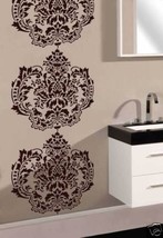 Damasque Wall Stencil - Medium - Reusable stencils for DIY home decor - £34.20 GBP