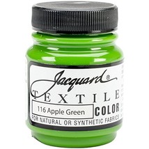 Jacquard Products Textile Color Fabric Paint 2.25-Ounce, Apple Green - £3.15 GBP