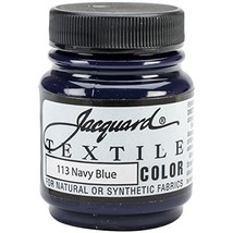 Jacquard Products Jacquard Textile Color Fabric Paint, 2.25-Ounce, Navy Blue - £3.09 GBP