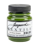 Jacquard Products Textile Color Fabric Paint 2.25-Ounce, Olive Green - £3.18 GBP