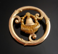 Illinois Bell Service pin 10kt gf GOLD 5 Year Anniversary telephone Vintage lape - £31.42 GBP