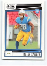 2022 Score #331 Isaiah Spiller NM-MT RC Rookie LA Chargers ID:51099 - £1.80 GBP