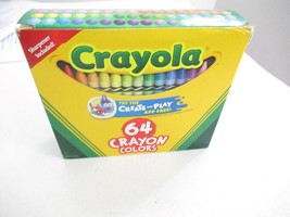 CARYOLA - BOX OF 64 CRAYONS - VARIIOUS COLORS - SHARPENER INCLUDED- NEW ... - £5.07 GBP