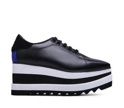 Genuine Leather Height Increasing Star Rivet Shoes Classic Platform Mix Color Sq - £107.90 GBP