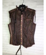 Charmian Spiral Steel Boned Victorian Steampunk Gothic Waistcoat Vest Me... - £49.79 GBP