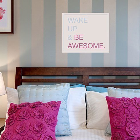 Primary image for Wake Up & Be Awesome - Small - Wall Quote Stencil