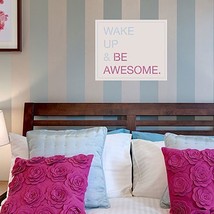 Wake Up &amp; Be Awesome - Small - Wall Quote Stencil - £15.67 GBP