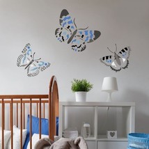 Blue Day Butterfly Wall Art Stencil - Size SMALL - Easy DIY Wall Decor - Tren... - £10.23 GBP