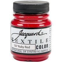 Jacquard Products Textile Color Fabric Paint 2.25-Ounce, Ruby Red - £3.10 GBP