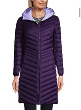 Lands&#39; End Long Down Coat Size: Small Tall (6-8 Tall) Blackberry New Ultralight - £179.36 GBP