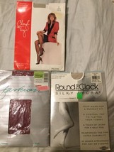 NOS Vintage 70s 80s Pantyhose Lot 3 Fashion Round The Clock Cheryl Tiegs - £14.78 GBP