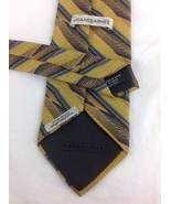 JHANE BARNES  100% Silk Woven Tie Gold Yellow Green Black - £13.62 GBP