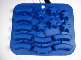 Stars &amp; Stripes Flag silicone mold ice cube tray candy chocolate Royal Blue - £3.15 GBP