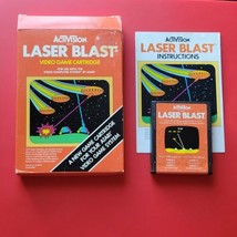 Laser Blast Atari 2600 7800 Activision Game Manual Box Cleaned Works Vintage - £15.00 GBP