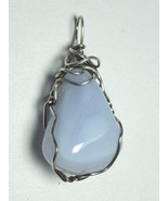 Jemel .925 Sterling Silver Wire Wrapped Blue Lace Agate Pendant - $28.45