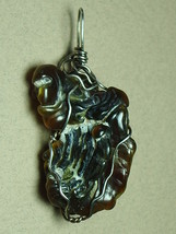 Jemel .925 Sterling Silver Wire Wrapped Chalcedony Rose Pendant - £31.75 GBP