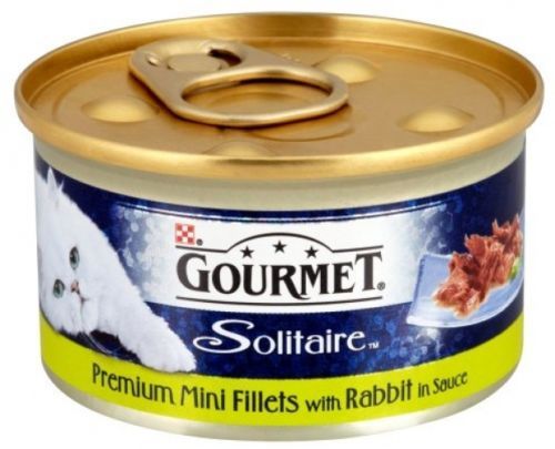  Gourmet Solitaire Wet Cat Food Premium Mini Fillets With Rabbit In Sauce 85 G - £11.72 GBP