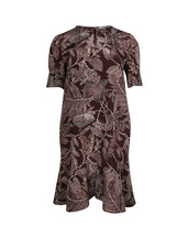 Chloe Flared Skirt Floral Dress In Silk Women Brown Size 34 - $335.35