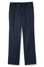 Lands End Uniform Women Size 0, 32&quot; Inseam Stretch Cuffed Chino Pant, Navy - $18.99