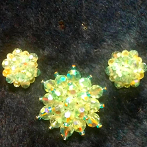 Beautiful Vintage Brooch and Earring Set - $17.82