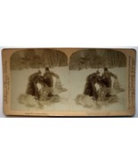 Canadian Trappers In Furs Stereoview Stronmeyer &amp; Wyman c1894  - $14.25