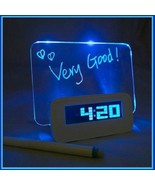 Blue LED Fluorescent Board  - Write a  Message -  Digital Alarm Clock Light - £25.02 GBP