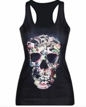 Day Of The Dead Skull Black Tank Small Nwot sugar skull - $8.90