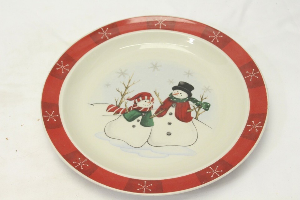 Royal Seasons Snowmen Christmas Dinner Plates 10-1/4" Lot of 12  Xmas Item image 6