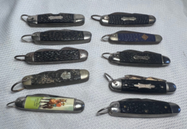 Mixed Camp Knife Lot Of 10 Scouts Imperial Ideal Hammer Camillus Camco Richards - £99.87 GBP