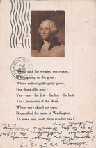 U S President George Washington~Where May The Wearied Eye REPOSE~1907 Postcard - £5.26 GBP