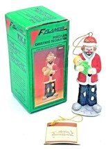 Emmett Kelly Jr. Clown Christmas Ornament Fine Bone China Flambro #9653 in Box - £6.27 GBP
