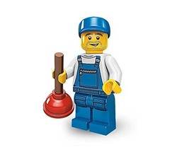 TAKARA TOMY LEGO Minifigures Series 9 Plumber Caretaker COLLECTIBLE Figure - $26.99