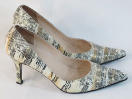 Amalfi by Rangoni Patent Leather Snake Print Pumps Size 8 C US Excellent... - $38.49
