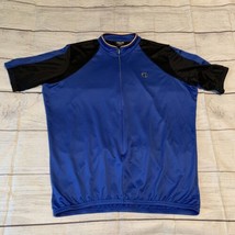 Pearl Izumi Mens Size XXL Cycling Jersey Blue Half Zip With Back Pockets - $24.49