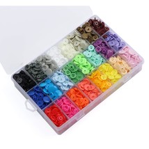 408 Sets Plastic Snap Buttons, No-Sew T5 Snaps With Organizer Storage Ca... - £20.37 GBP