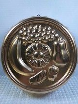 Vtg 10&quot; Round Copper Jell-O/Dessert Mold-Kitchen Wall Hanging Decor 3&quot;Depth - £12.66 GBP