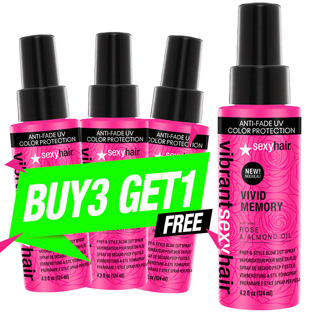 Vibrant SexyHair Vivid Memory Prep &amp; Style Blow Dry Spray 4.2 oz - Buy 3... - $45.70