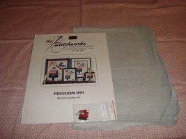 Stitchworks Freedom Inn Cross Stitch Pattern Plus 5 Patriotic Buttons &amp; ... - £18.09 GBP