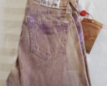 NWT True Religion Halle Super Skinny Purple Metallic Jeans Size 24 - £39.77 GBP