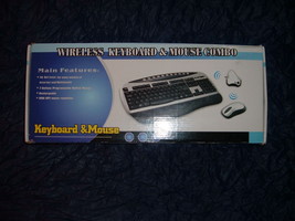 Wireless Keyboard Mouse Combo Wireless Keyboard Wireless Mouse Kit NIB - £19.74 GBP